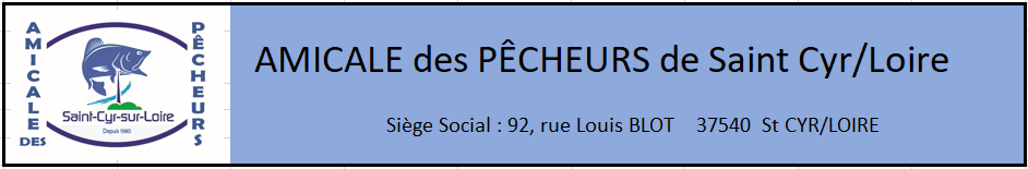 Amicale des Pêcheurs de Saint Cyr/Loire : site officiel du club de pêche de  - clubeo