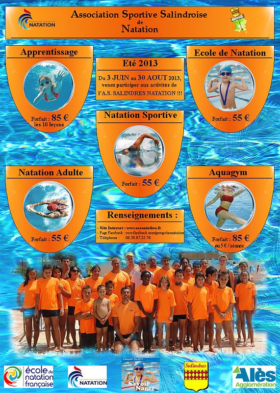 Saison 2013 de natation estivale