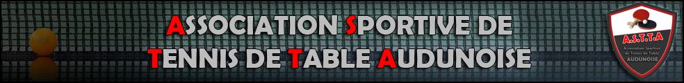 association sportive de tennis de table audunoise : site officiel du club de tennis de table de AUDUN LE ROMAN - clubeo