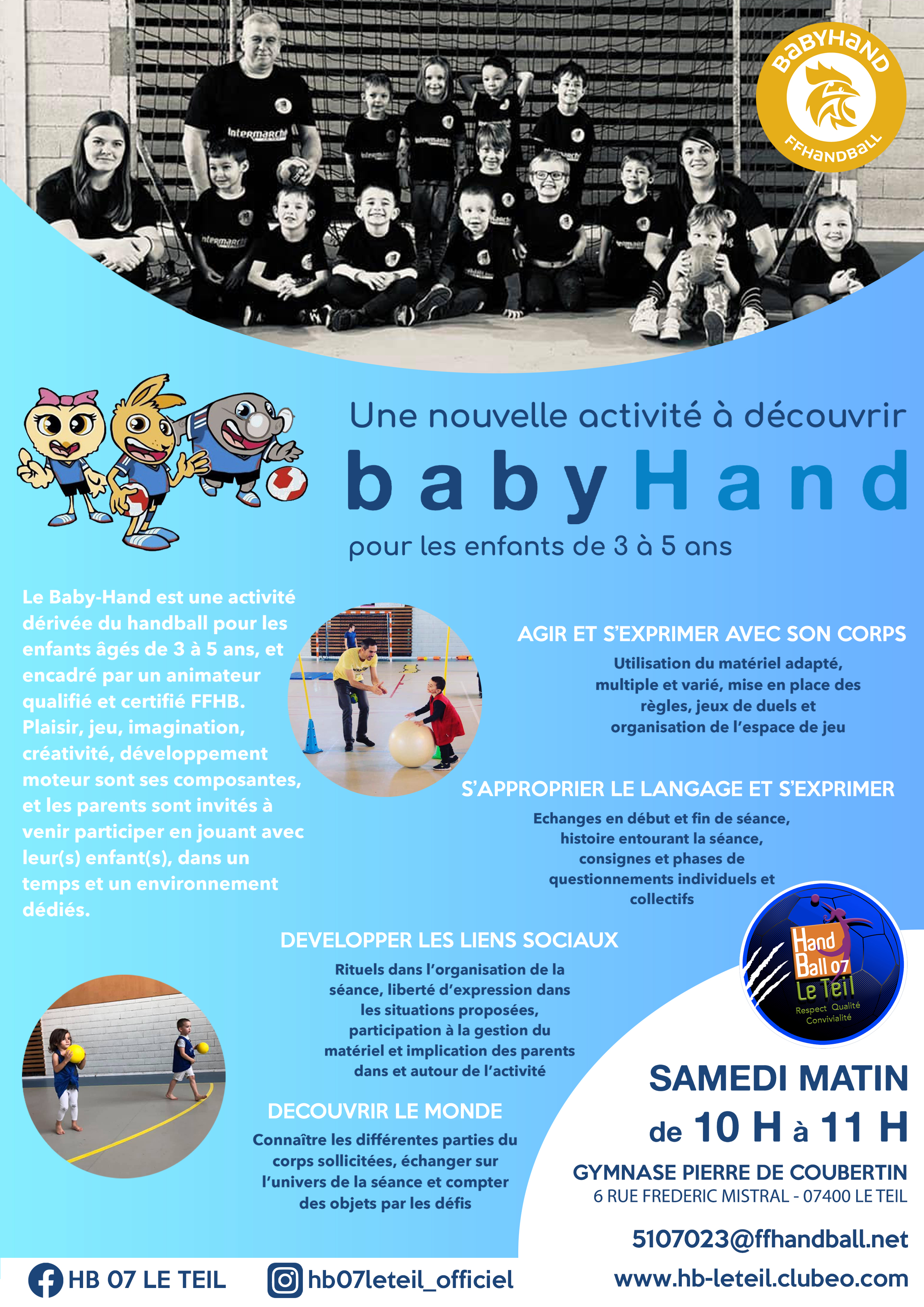 Le Teil. Un stage handball pour les enfants pendant les vacances