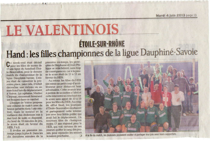 Moins de 17 ans Championnes régionales