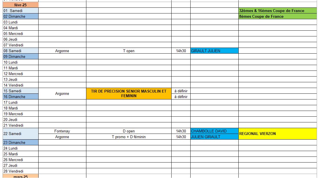 CALENDRIERS 2025 club Pétanque Comité du Loiret Pétanque Clubeo
